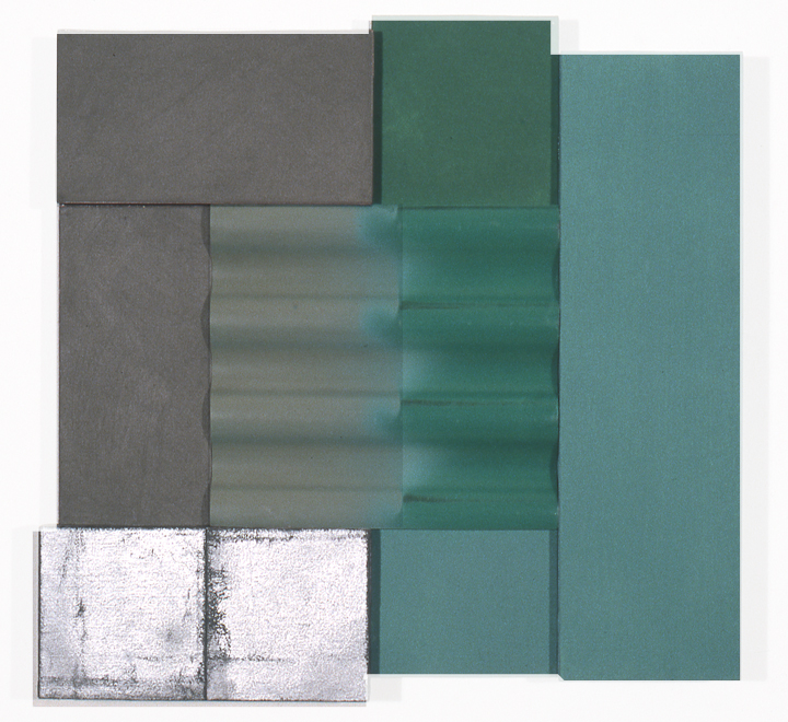 Corrugated Plastic with Blue Green and Gray
